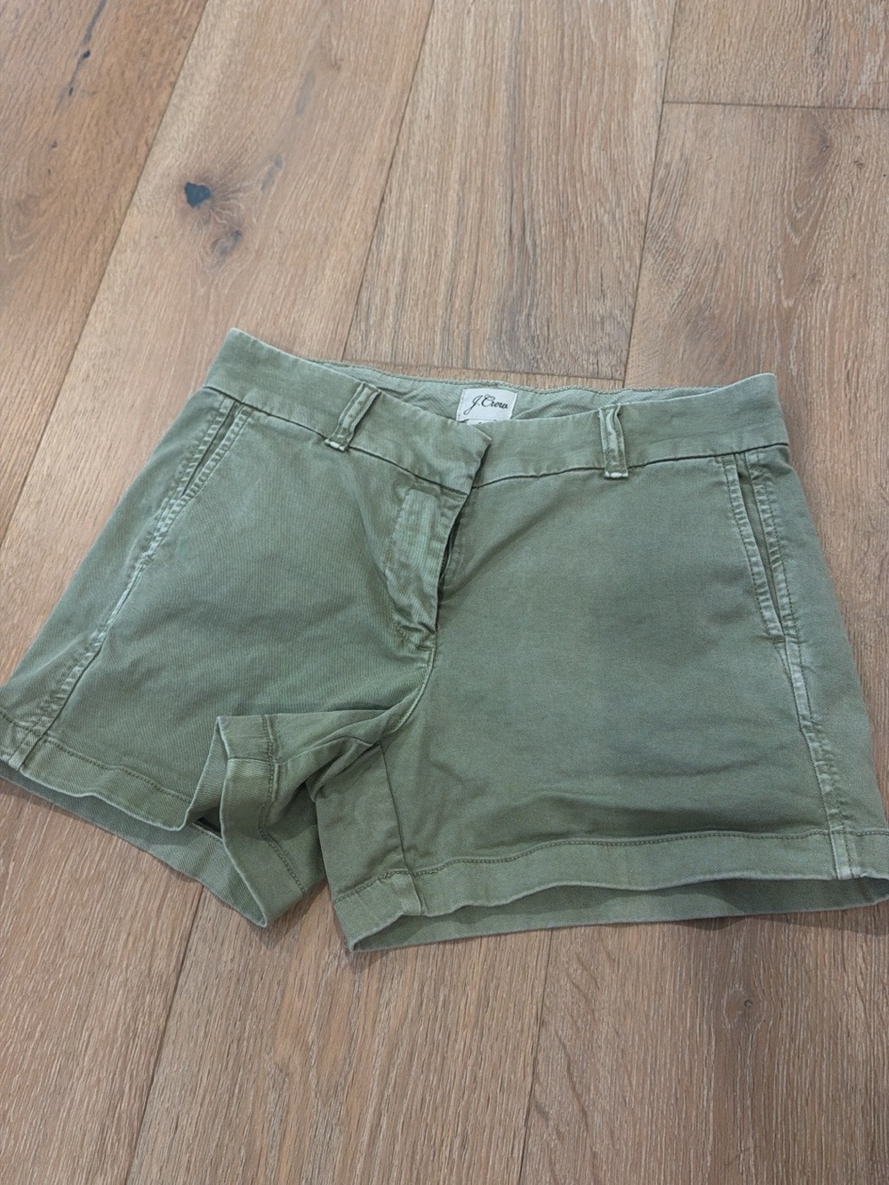 J. Crew Olive Green Cotton Utility Shorts